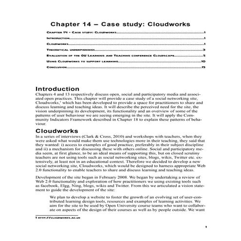 Chapter 14 case study  cloudworks