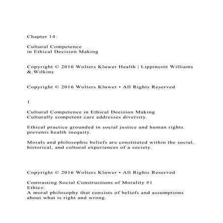 Chapter 14 Cultural Competence in Ethical Decision Making.docx