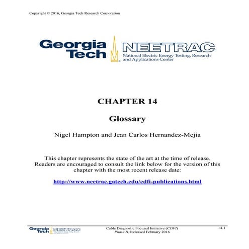 NEETRAC (Chapter 14: Glossary)