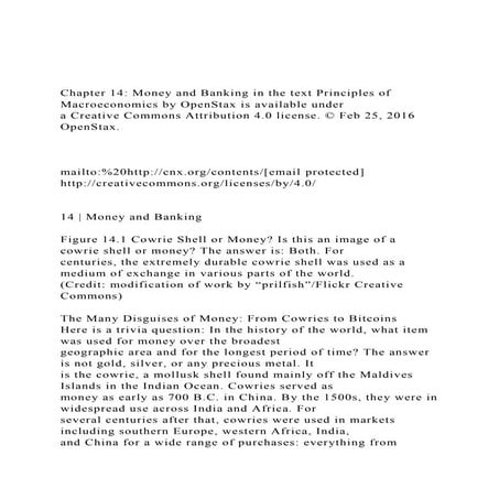 Chapter 14 Money and Banking in the text Principles of Macroe.docx