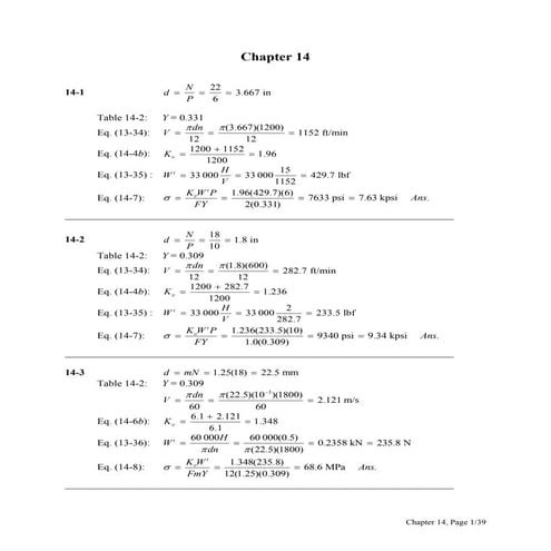 Chapter 14 solutions | PDF