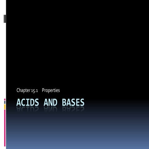 Chapter 15.1 : Properties of Acids and Bases