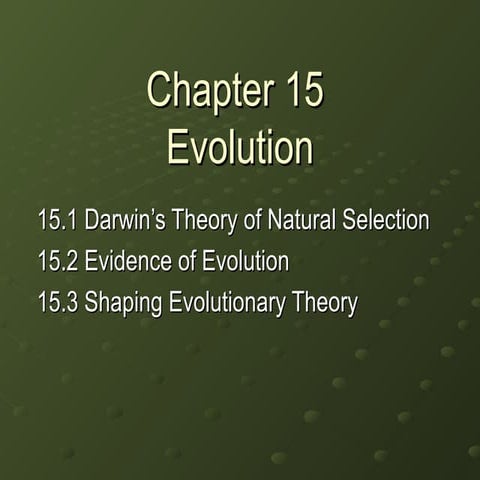 Evolution - All Sections (15.1-15.3)