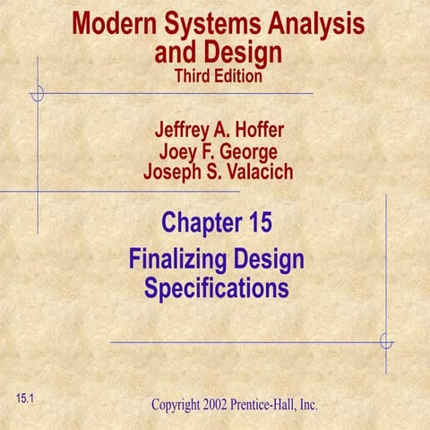 Chapter15 finalizing design specifications