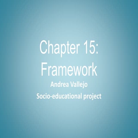 Chapter 15 framework tqm socio educational project