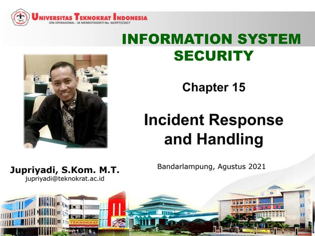 Chapter 15 incident handling