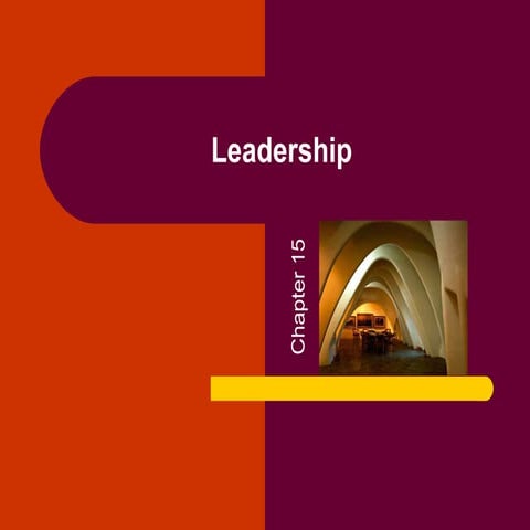 Chapter 15 leadership