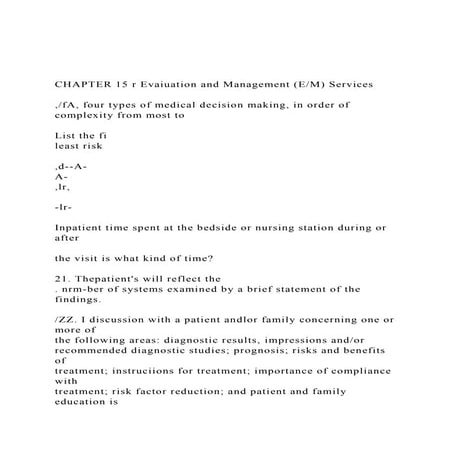 CHAPTER 15 r Evaiuation and Management (EM) Services,fA,.docx