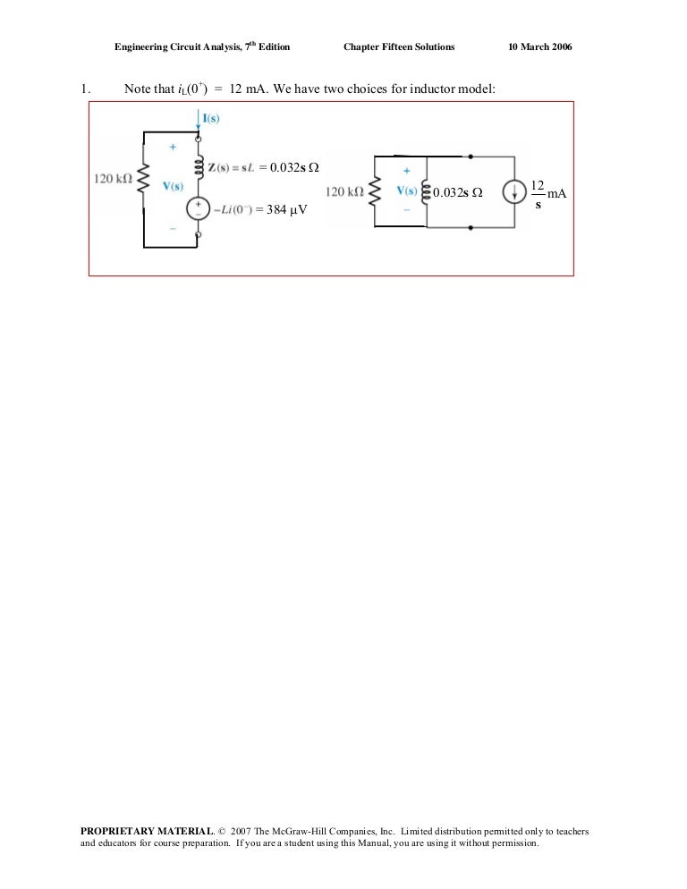 Chapter 15 Solutions To Exercisesengineering Circuit Analysis 7th