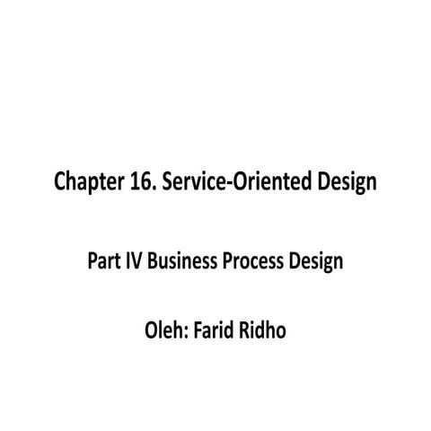 Business Process Design in SOA
