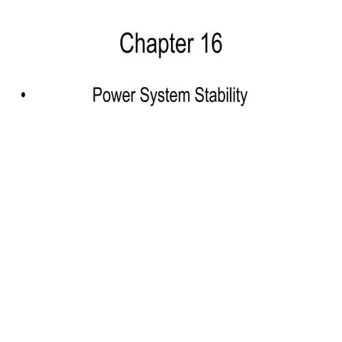 Power System Stability