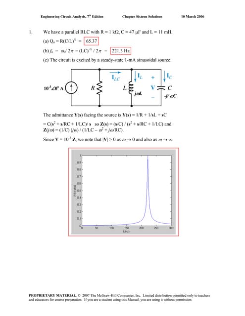 Chapter 16 solutions_to_exercises(engineering circuit analysis 7th) | PDF