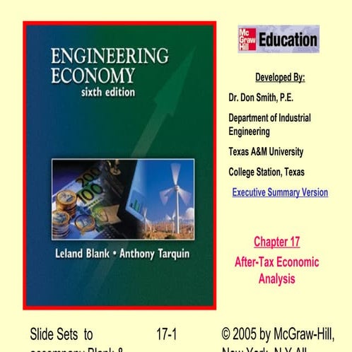 Chapter 17   after-tax economic analysis