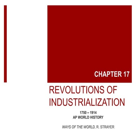 AP WORLD HISTORY: Chapter 17  Revolutions of Industrialization  1750-1914
