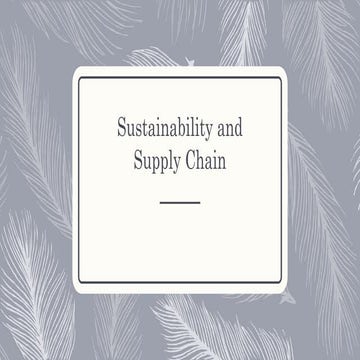 Chapter 17 sustainability and supply chain