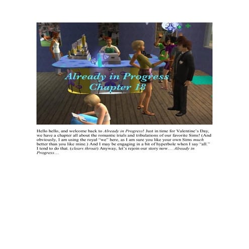 Already in Progress, Chapter 18