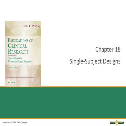 Chapter18 Single Subject Research Design