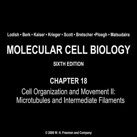Chapter18 cellorganizationandmovementiimicrotubulesandintermediatefilaments-1...