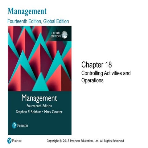 Chapter 18 Management Controlling Activities and Operations
