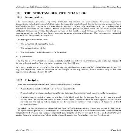 Chapter 18 the potencial spontaneo