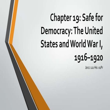  Safe for Democracy: The United States and World War I, 1916–1920 