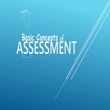 Chapter 1a Basic Concepts in Assessment | PPT