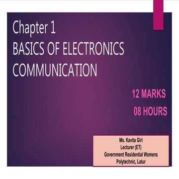 Basics of Electronic Communication