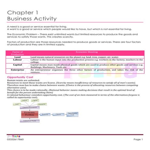 Chapter 1 business activity