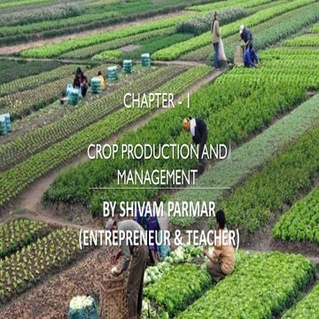 Chapter - 1, Crop Production and Management, Science, Class 8 