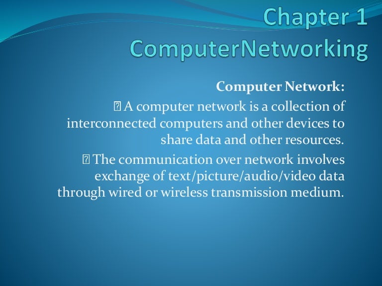 Chapter 1 computer networking Class 12th