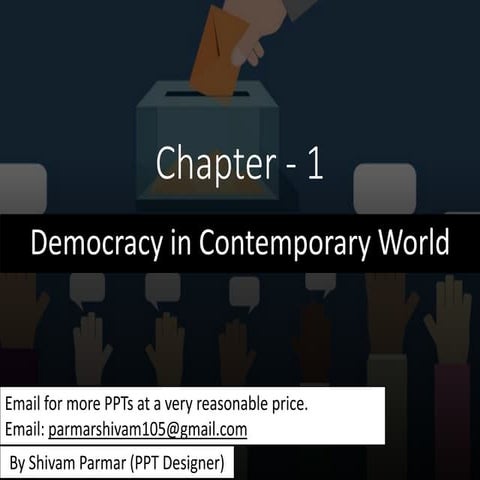 Chapter - 1, Democracy in Contemporary World, Democratic Politics/Civics, Soc...