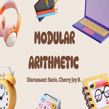 Comprehensive Exploration of Modular Arithmetic and Congruence ...