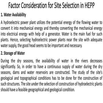 Hydro power plant | PPTX