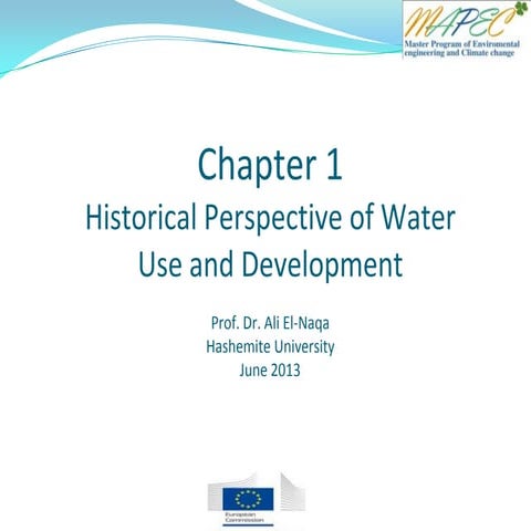 Chapter 1 historical perspective of water use