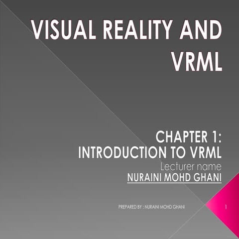 Chapter 1 - INTRODUCTION TO VRML