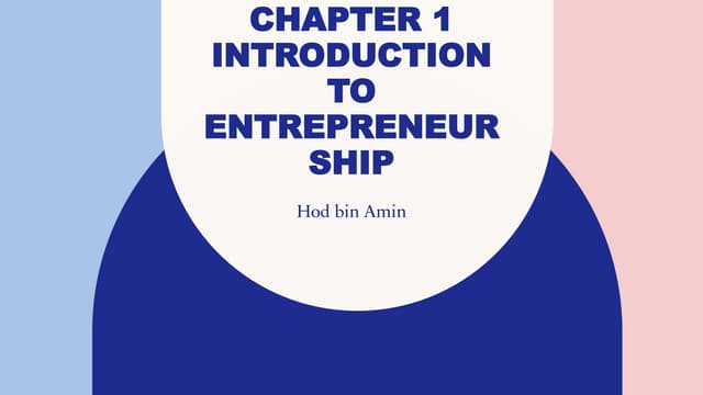 Chapter 1 Introduction To Entrepreneurship Pdf Chapter 1 Introduction To Entrepreneurship Pdf