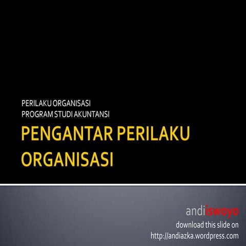 Chapter 1 introduction to ob