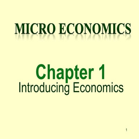microeconomics, chapter 01 explain the introduction of microeconomics