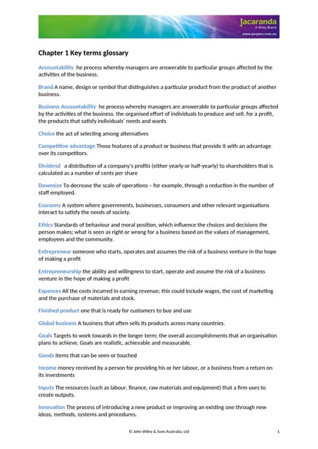 Chapter 1 Key terms glossary role of business.docx