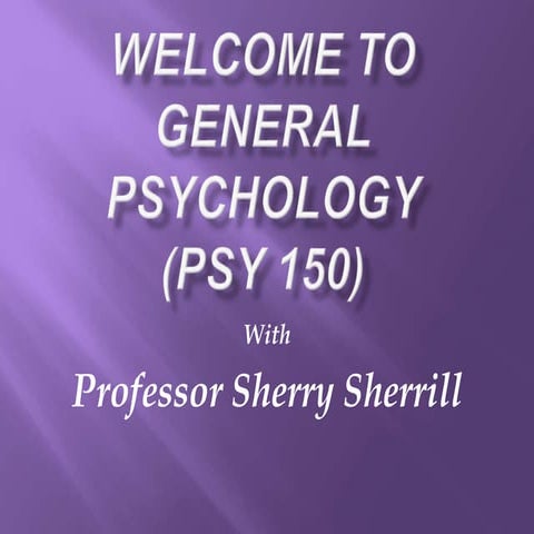 S. Sherrill - General Psychology - Chapter 1 (M1) Spring 2016