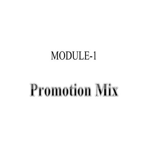 Promotion mix | PPTX