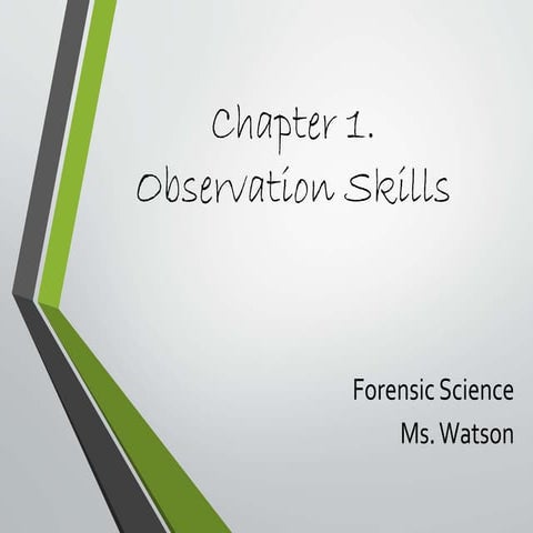 Chapter 1 Observation Skills