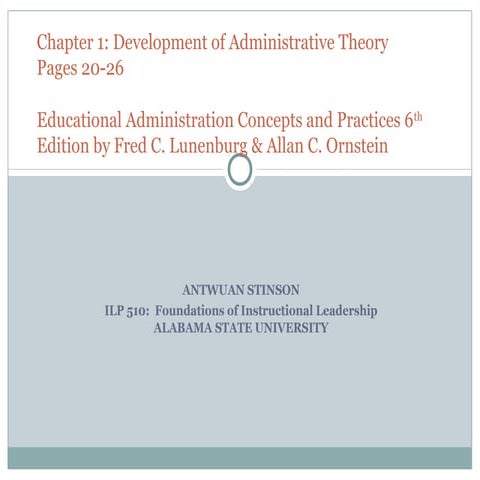 Development of Administrative Theory