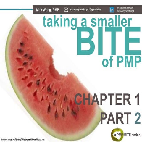 Taking smaller bites with PMP-Bite series - PMP Chapter 1 Part 3 (ORGANIZATIO...