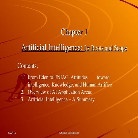 Artificial Intelligence its Root and Scope | PPT