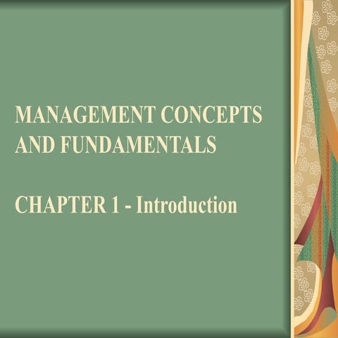 Introduction to Management - Basic concepts & fundamentals (An overview ...