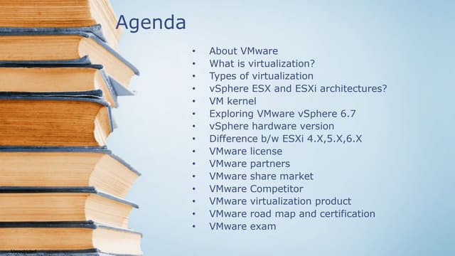 VMware virtualization toipcs ESX and ESXI architecture