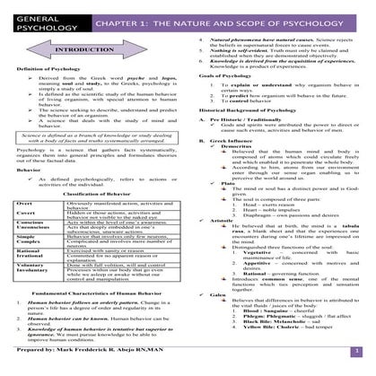 General Psychology: Chapter 1