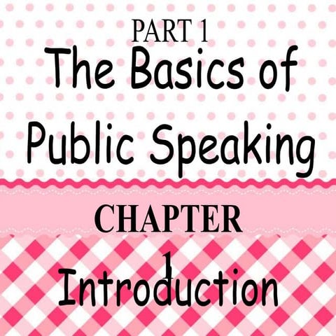 Basics of Public Speaking