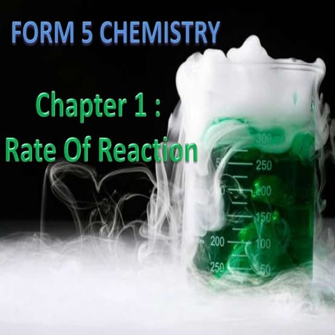 Chapter 1 : Rate of Reaction